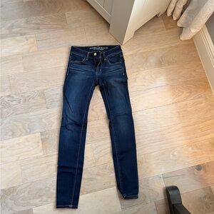 American Eagle Outfitters Women's Deep Blue Skinny Jeans